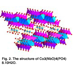 The structure of Co3(NbO)4(PO4)8.10H2O